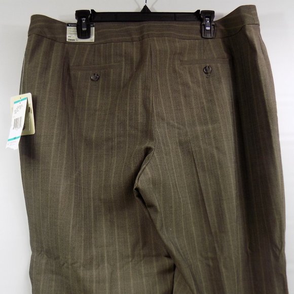 Jones New York Collection Easycare Stretch Pinstripe Pants Size 16 NWT - Picture 5 of 9